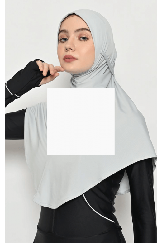 Bergo Mirae Hijab Sporty Silver